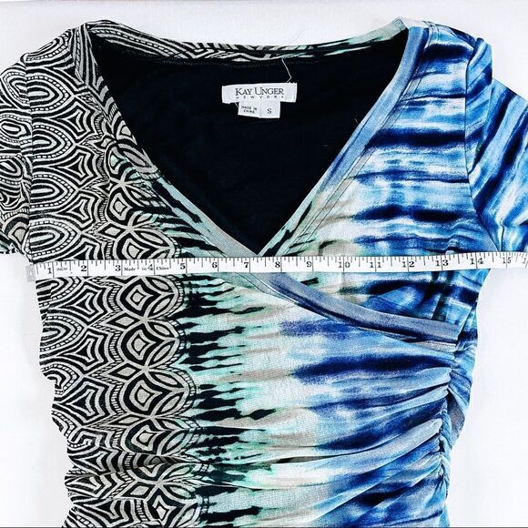 Kay Unger Ruched Wrap Dress - Picture 6 of 9